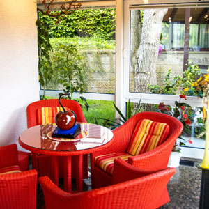 Vorschaubild - Sitzecke im Foyer der Pension